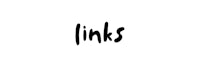 the word links is written in black on a white background